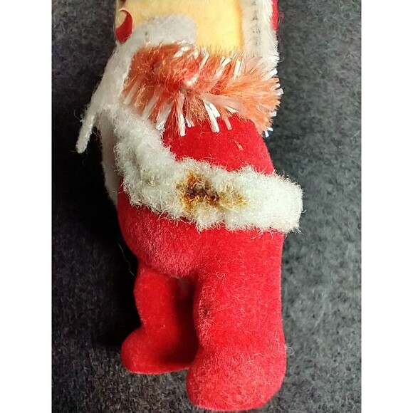 Vintage Santa Elf Flocked MCM Chenelle "Berry Nose" Ornament - Picture 6 of 10